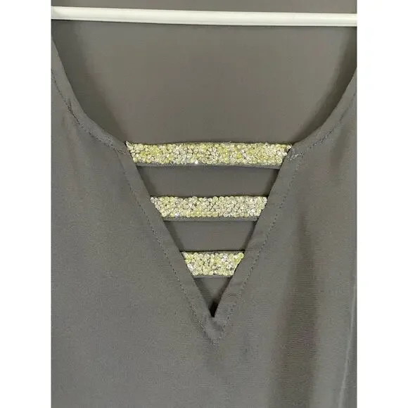 Juicy Couture Large womens blouse long sleeve top bling accent 0635 - Picture 5 of 7